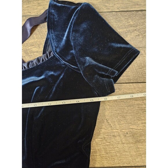 CDC Petites Velvet Dark Blue Formal Dress Size 6 - Picture 7 of 8